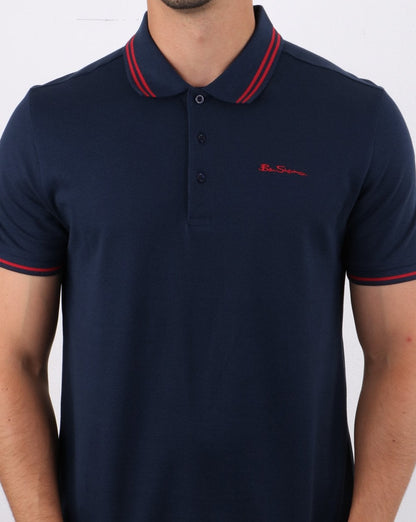 Ben Sherman Tipped Polo Shirt Navy