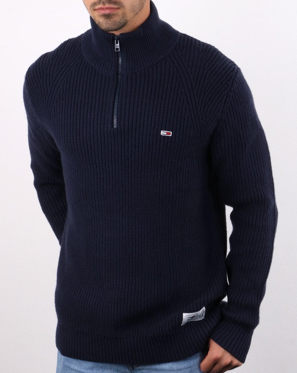 Tommy Hilfiger Quarter Zip Jumper Navy