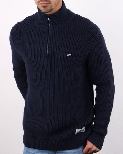 Tommy Hilfiger Quarter Zip Jumper Navy