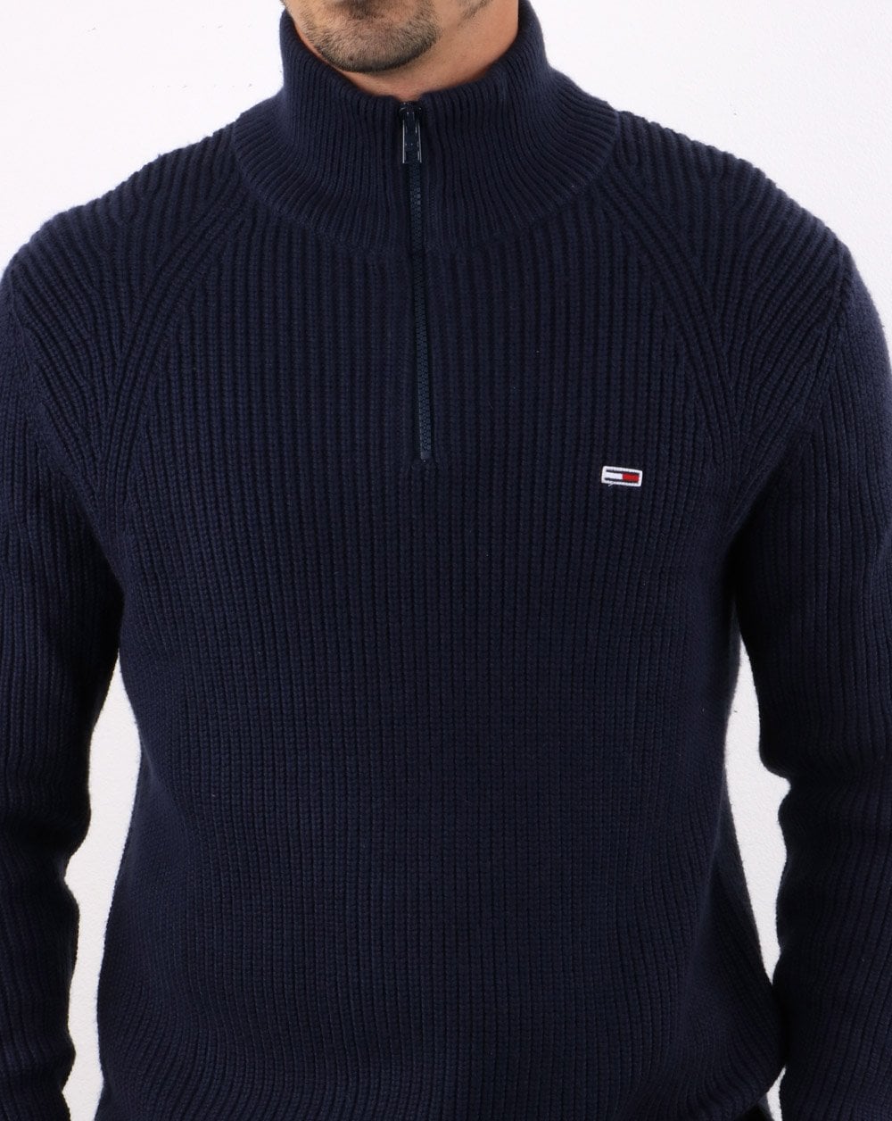 Tommy Hilfiger Quarter Zip Jumper Navy