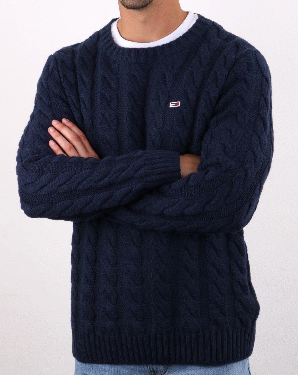 Tommy Hilfiger Cable Knit Jumper Navy