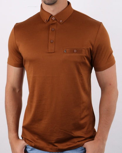 Gabicci Vintage Polo Shirt Toffee