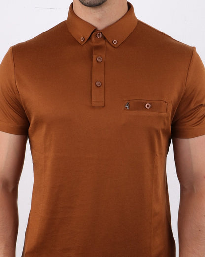 Gabicci Vintage Polo Shirt Toffee