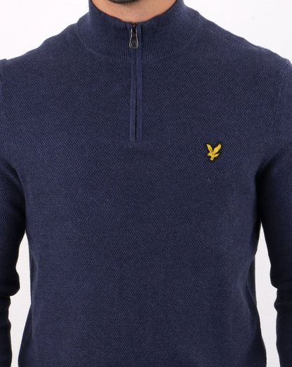 Lyle And Scott Quarter Zip Jumper Dark Navy