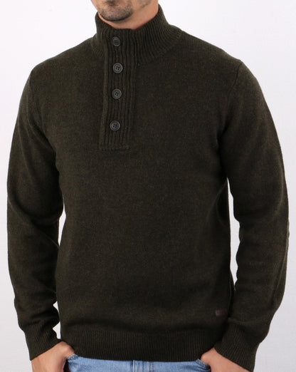 Barbour Patch Half Zip Jumper Seaweed