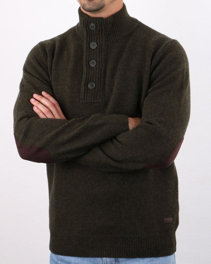 Barbour Patch Half Zip Jumper Seaweed