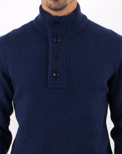 Barbour Patch Half Zip Jumper Deep Blue