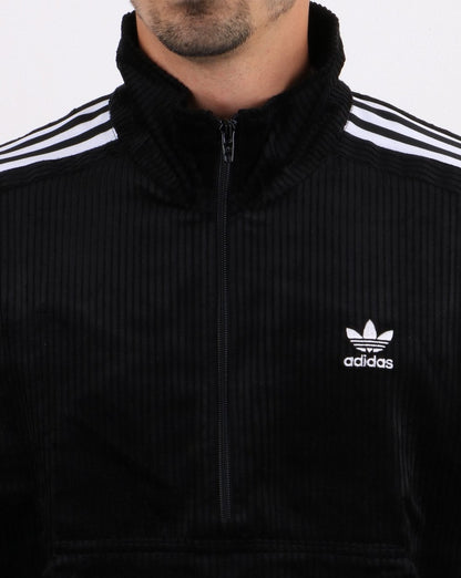 Adidas Originals Cord Half Zip Top Black