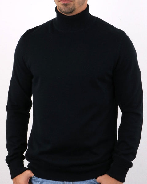 Ben Sherman Knitted Roll Neck Black