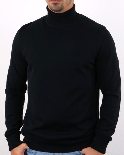 Ben Sherman Knitted Roll Neck Black