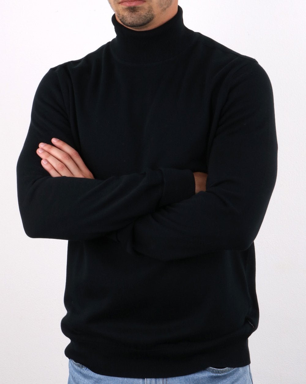 Ben Sherman Knitted Roll Neck Black