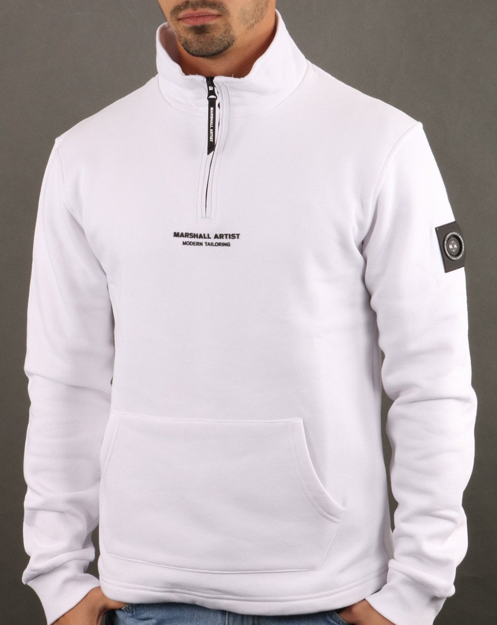 Marshall Artist Siren Half Zip Sweatshirt White