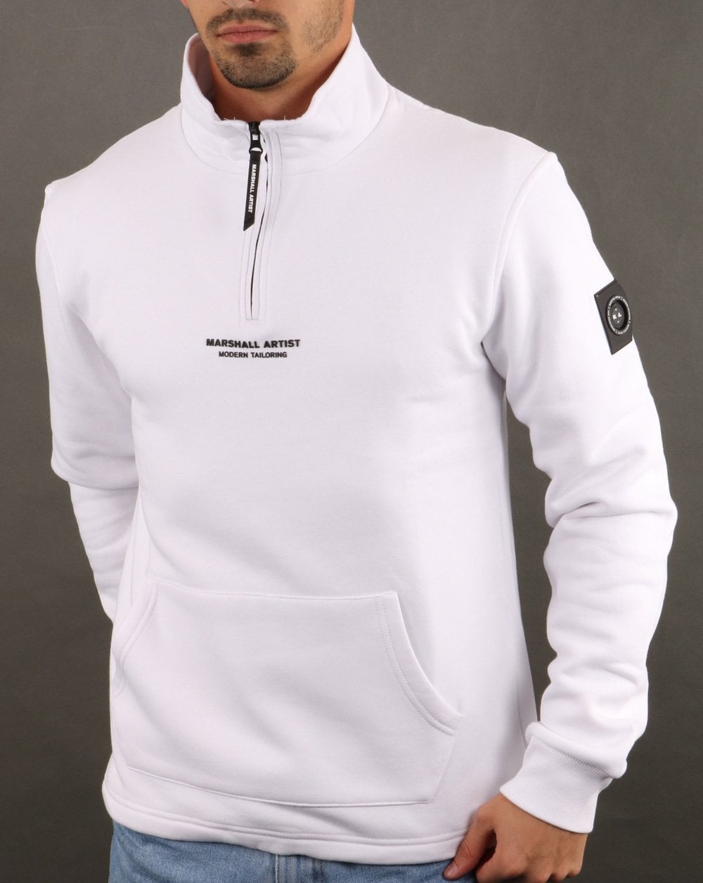 Marshall Artist Siren Half Zip Sweatshirt White
