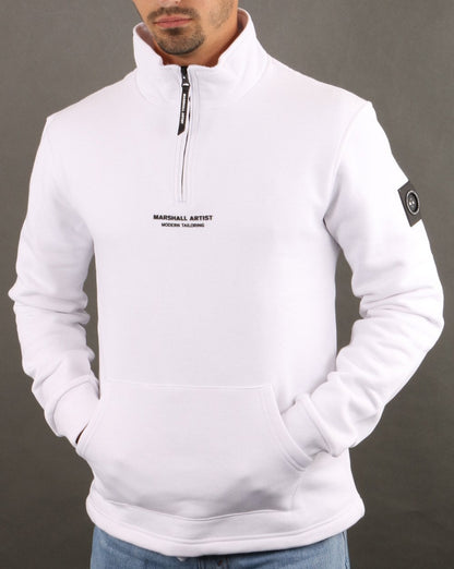Marshall Artist Siren Half Zip Sweatshirt White