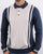 Ben Sherman Long Sleeve Stripe Knit Polo Dark Blue