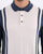 Ben Sherman Long Sleeve Stripe Knit Polo Dark Blue