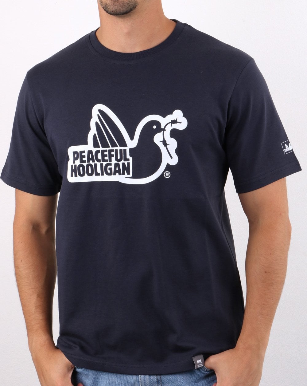 Peaceful Hooligan Outline T-shirt Navy