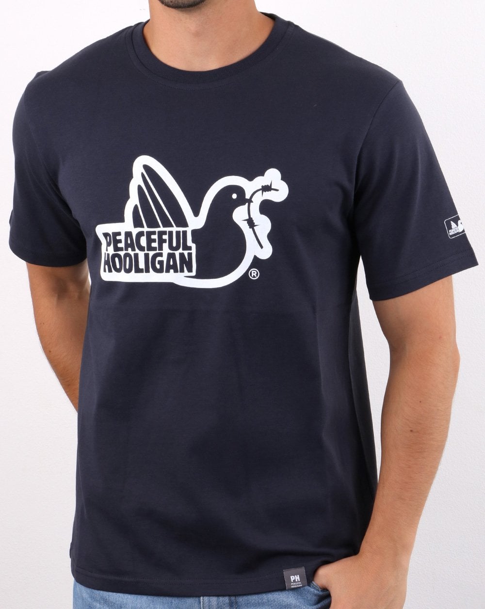 Peaceful Hooligan Outline T-shirt Navy