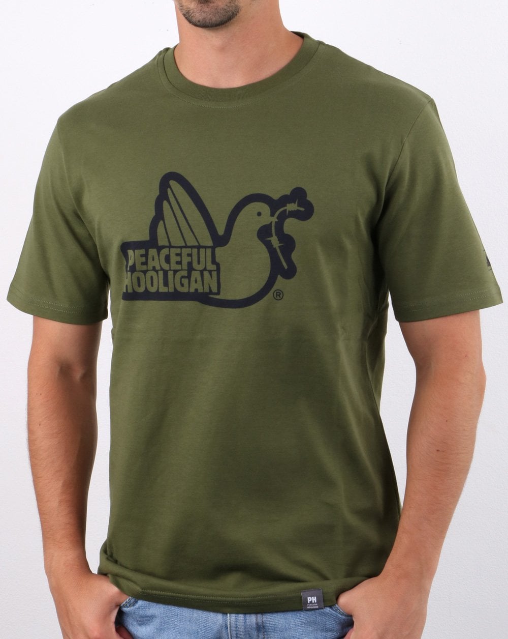 Peaceful Hooligan Outline T-shirt Green