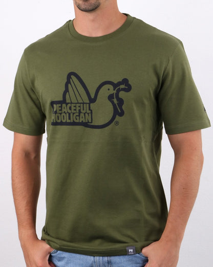 Peaceful Hooligan Outline T-shirt Green