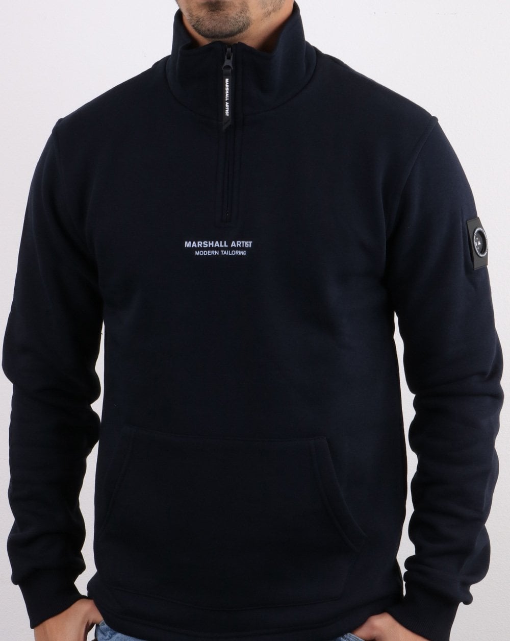 Marshall Artist Siren Half Zip Sweatshirt Navy