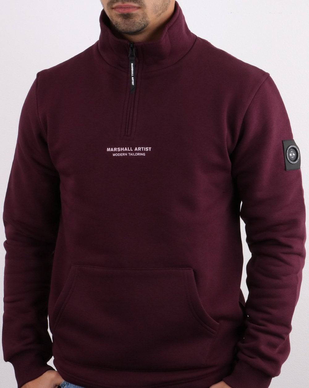 Marshall Artist Siren Half Zip Sweatshirt Burgundy