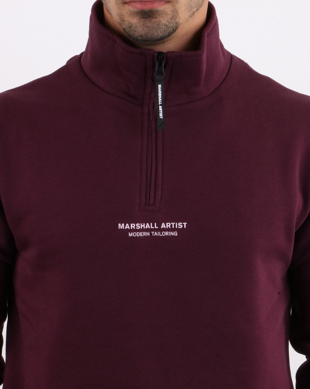 Marshall Artist Siren Half Zip Sweatshirt Burgundy