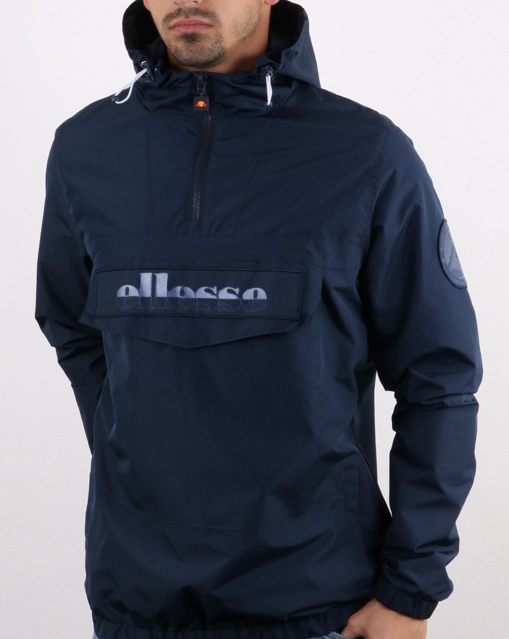 Ellesse Quarter Zip Reflective Jacket Navy