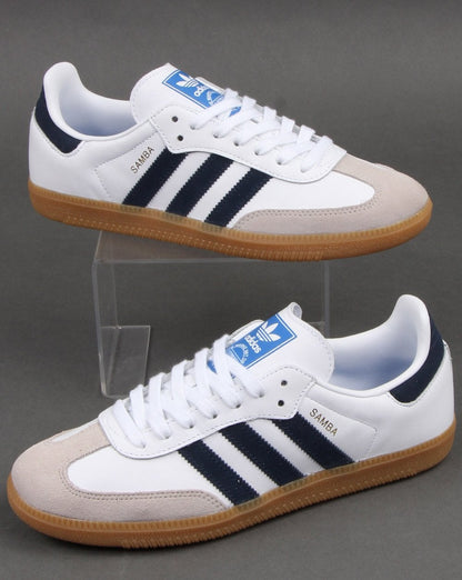 Adidas Samba Og Trainers White/Navy