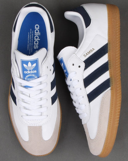 Adidas Samba Og Trainers White/Navy
