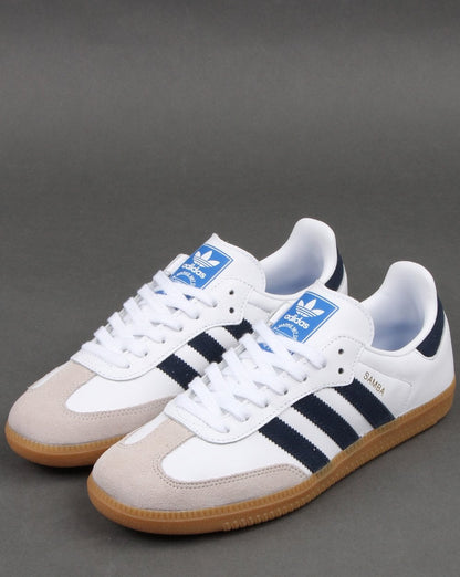 Adidas Samba Og Trainers White/Navy