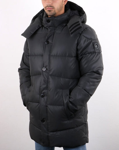 Marshall Artist Bubble Hooded Coat Black