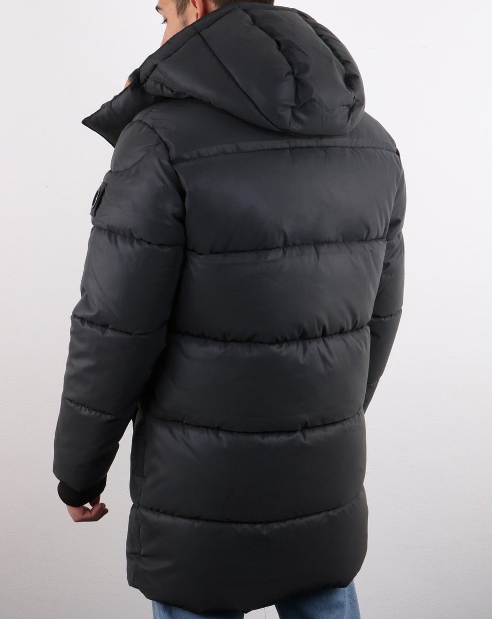 Marshall Artist Bubble Hooded Coat Black