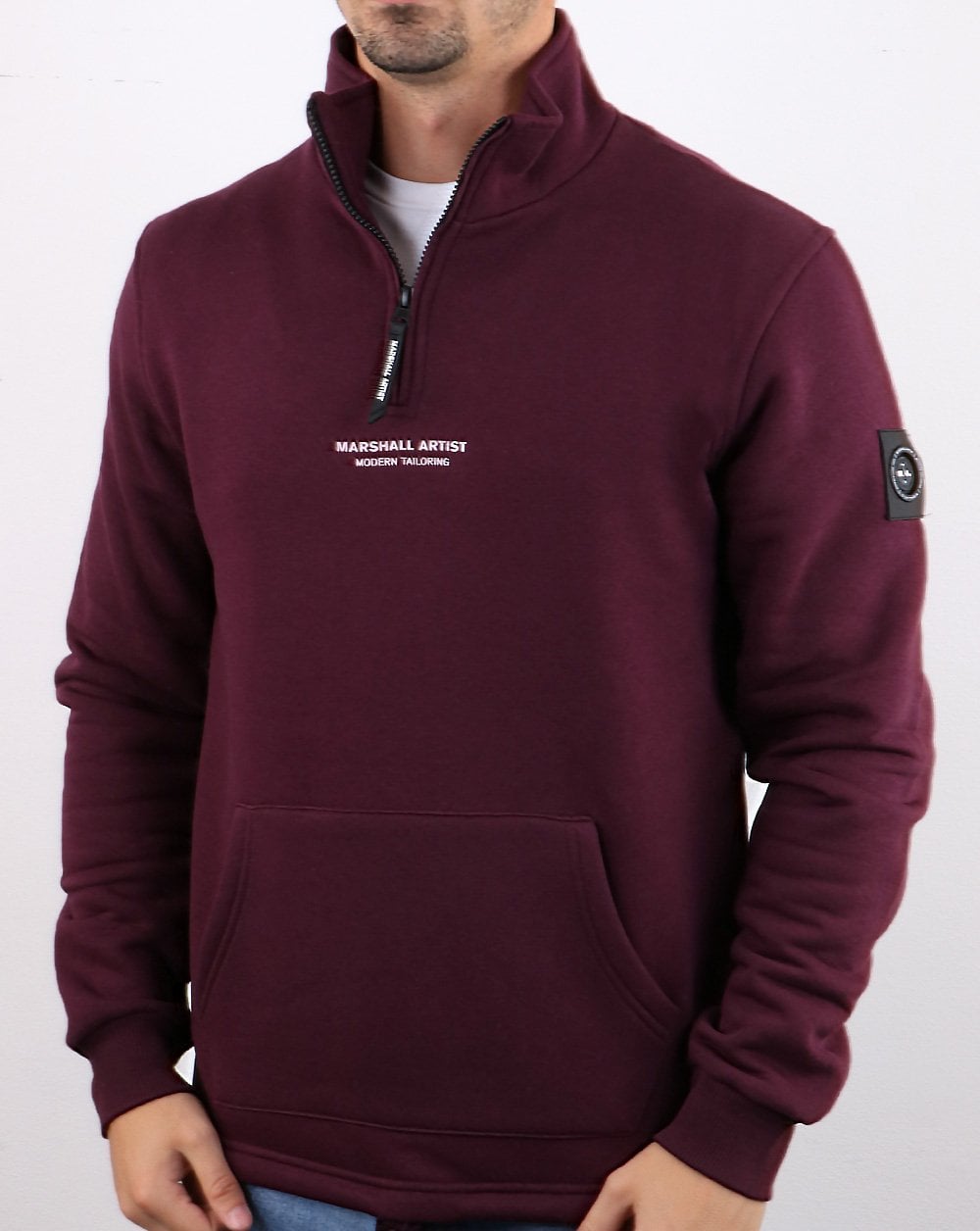 Marshall Artist Siren Half Zip Sweatshirt Burgundy