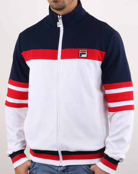 Fila Vintage Courto Track Top White/navy/red