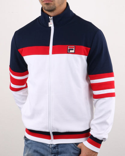 Fila Vintage Courto Track Top White/navy/red