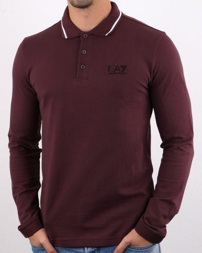 Empori Armani EA7 Polo Shirt Deep Burgundy