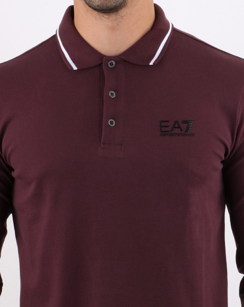 Empori Armani EA7 Polo Shirt Deep Burgundy