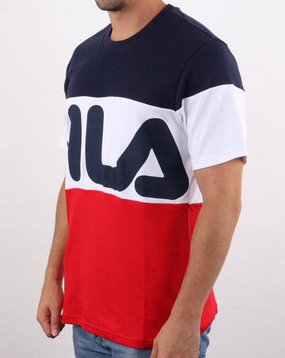 Fila Vintage Vialli T Shirt Navy/Red/White