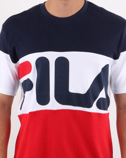 Fila Vintage Vialli T Shirt Navy/Red/White