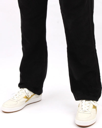 Lois Straight Leg mid jumbo Cords Black