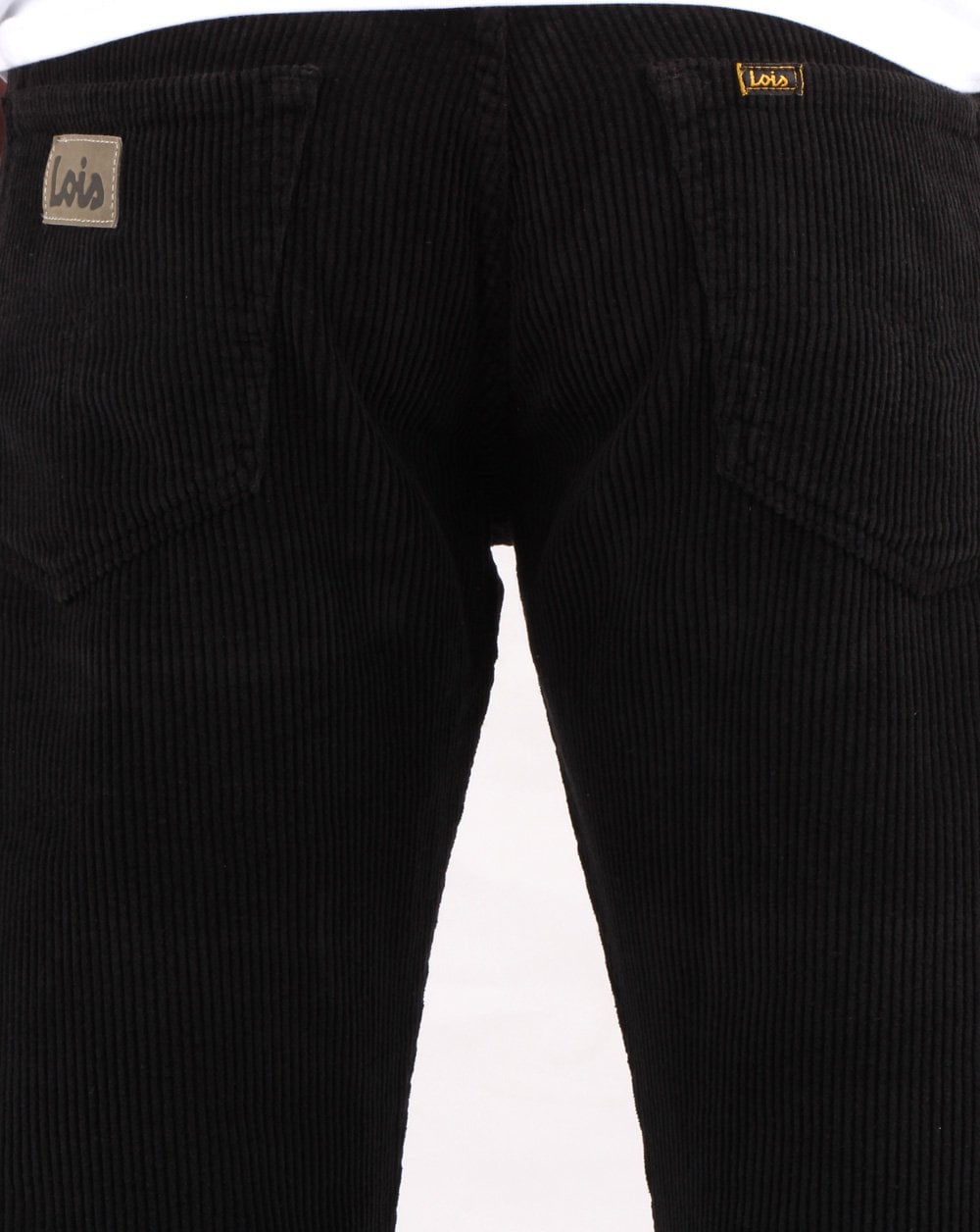 Lois Straight Leg mid jumbo Cords Black