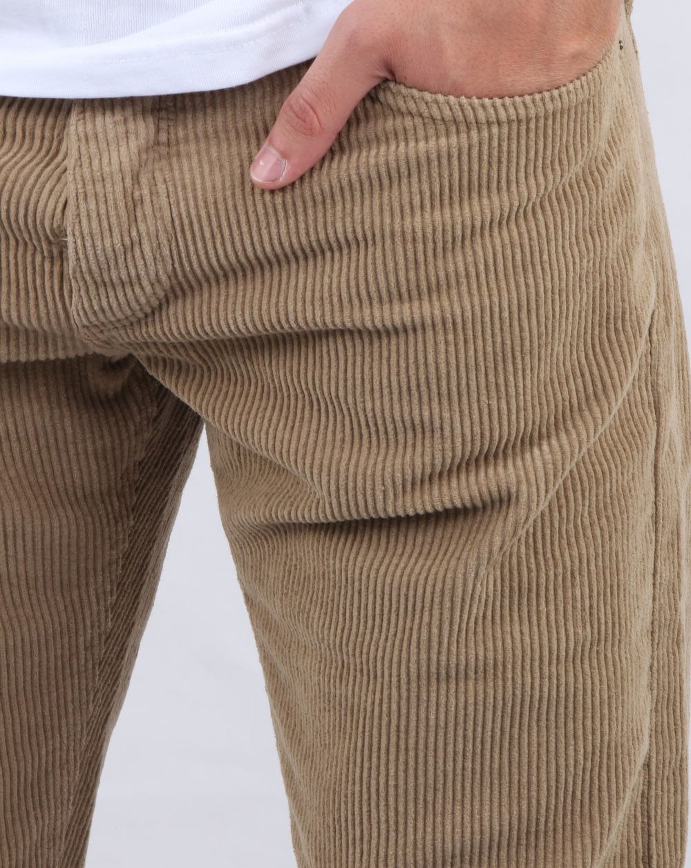 Lois Tapered Mid Cords Dark Sand