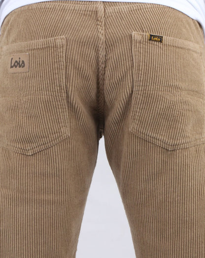 Lois Tapered Mid Cords Dark Sand