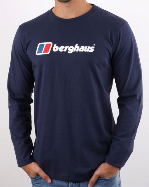 Berghaus Logo Long Sleeved T Shirt Navy