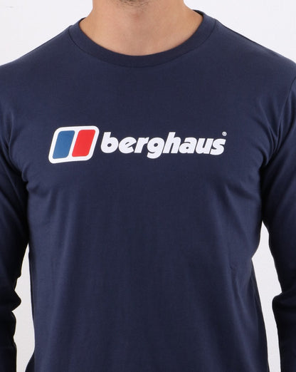Berghaus Logo Long Sleeved T Shirt Navy