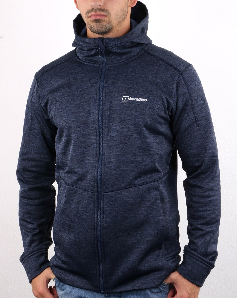 Berghaus Kamaloops Hooded Fleece Jacket Navy Marl