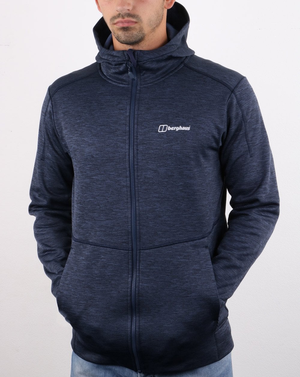 Berghaus Kamaloops Hooded Fleece Jacket Navy Marl