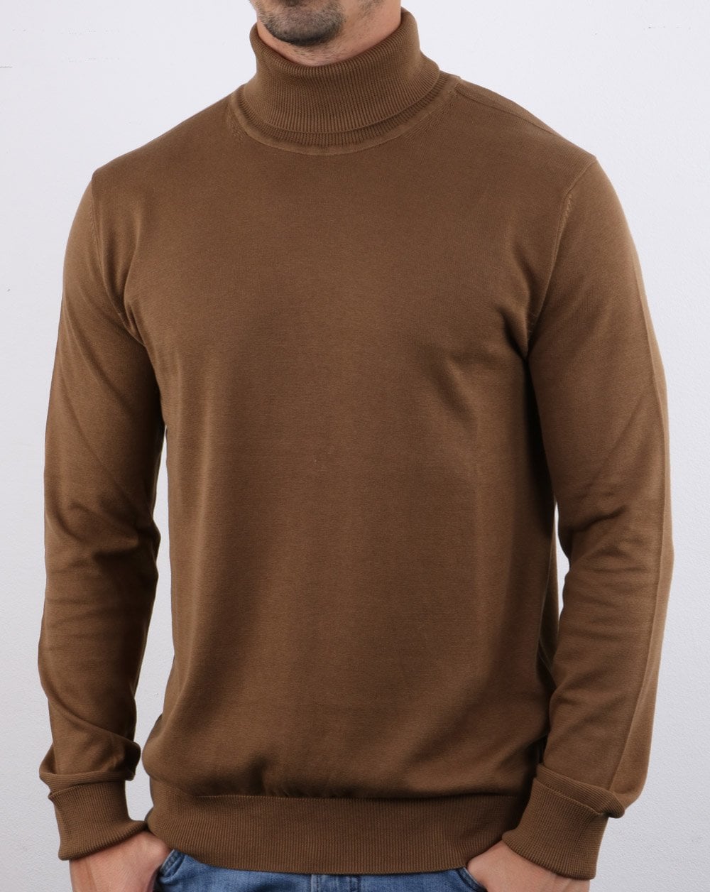 Ben Sherman Knitted roll neck Tan