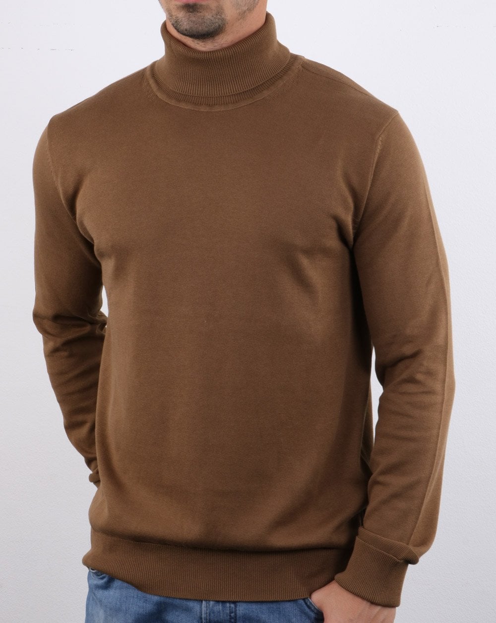 Ben Sherman Knitted roll neck Tan